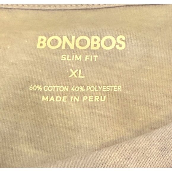 Bonobos Men's Crew Neck Tee Shirt Heather Grape Ice Slim Fit Size XL NWT - Picture 3 of 5